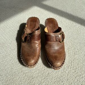 Frye Brown Leather Heeled Boots